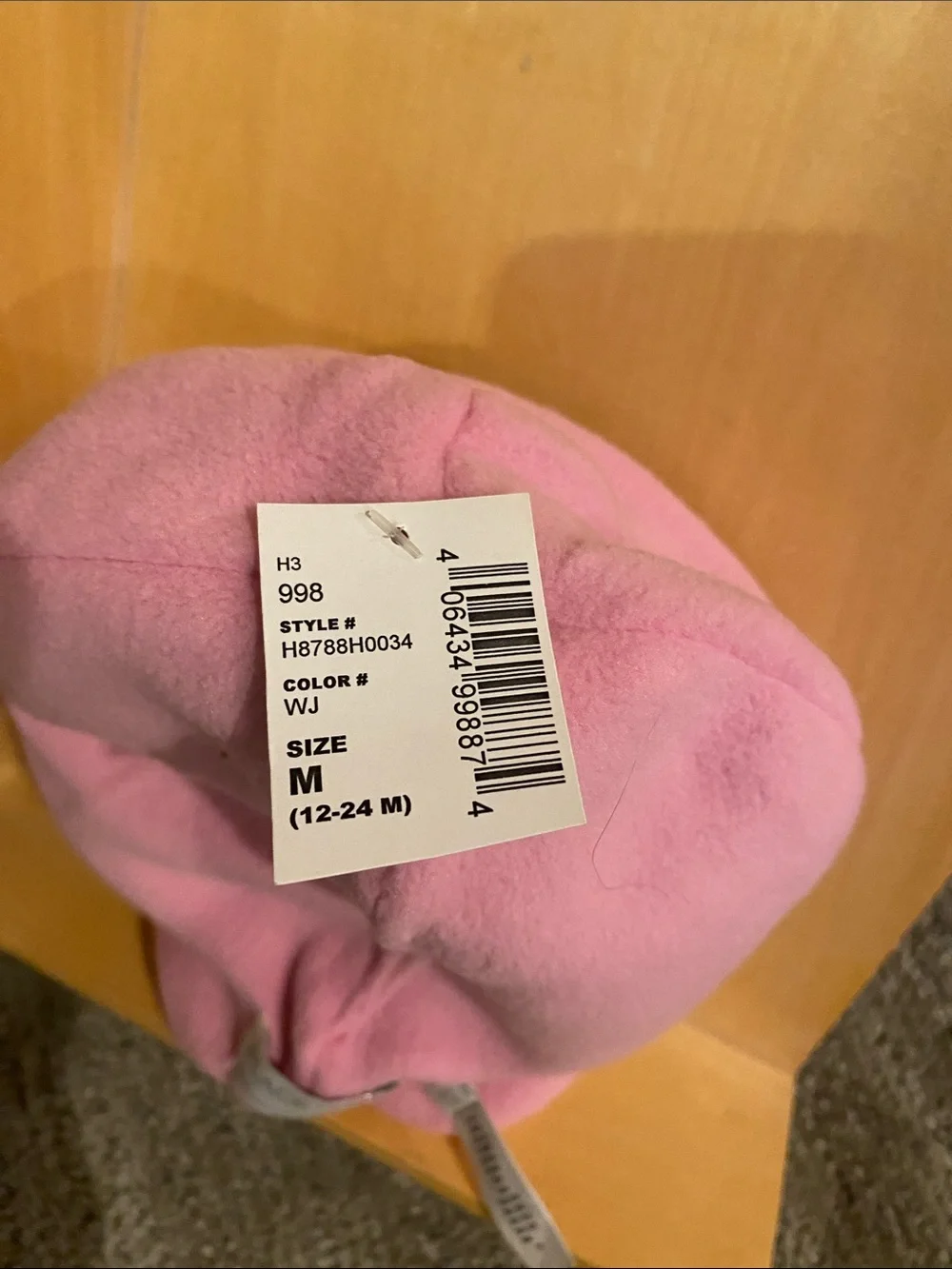 The Children's Place Brown and Pink Monkey Plush Earflap Hat